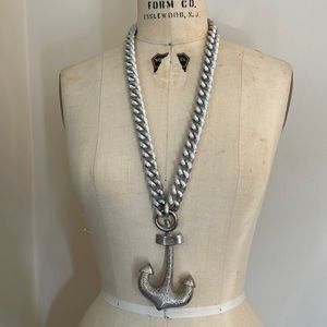 Long Silver Anchor chain